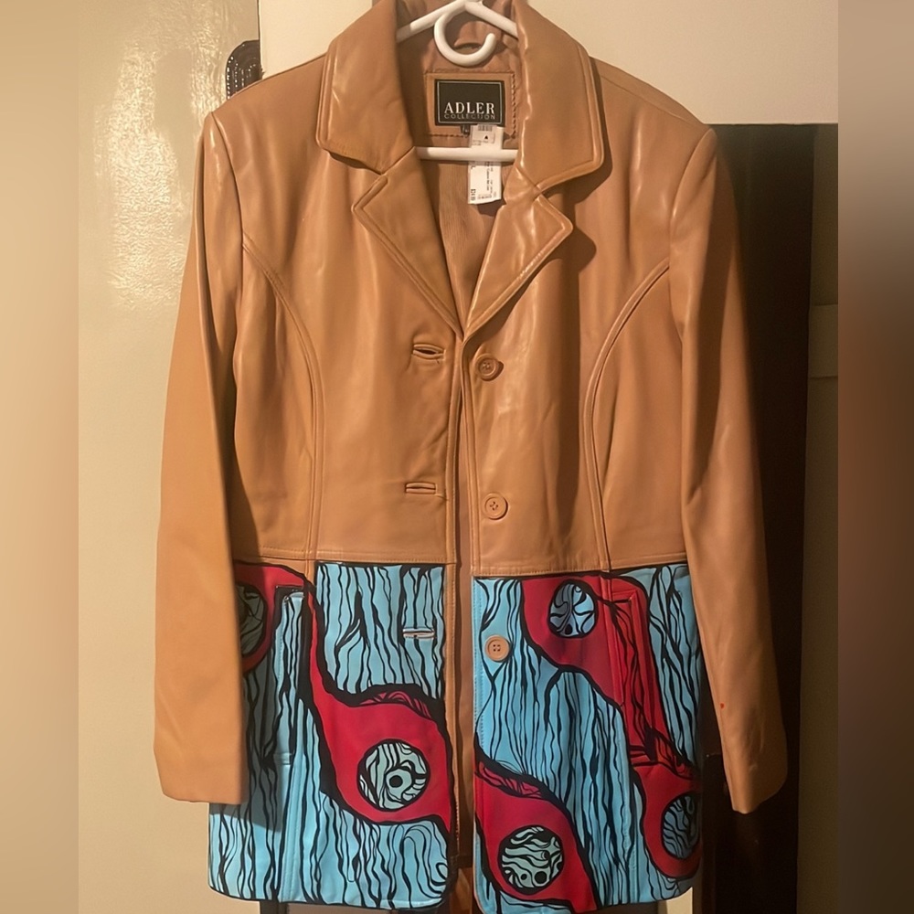 Hand painted leather jacket